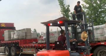 湛江 黄金麻冰裂纹，地铺石装车