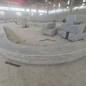 湛江 芝麻白异形坐凳，自然面光面弧形加工