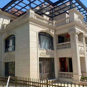 湛江 黄金麻花岗岩荔枝面别墅外墙干挂