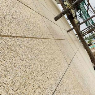 湛江 黄金麻花岗岩荔枝面外墙干挂石材效果示例