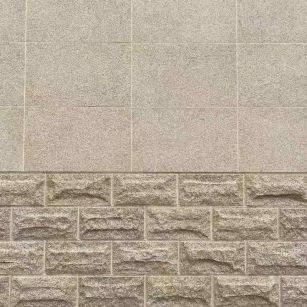 湛江 黄金麻自然面蘑菇石配荔枝面干挂