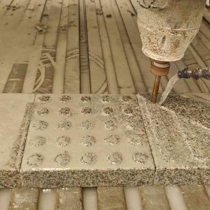 湛江 芝麻白花岗岩石材盲人石、盲道石、盲点石