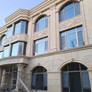 湛江 黄金麻花岗岩别墅外墙干挂