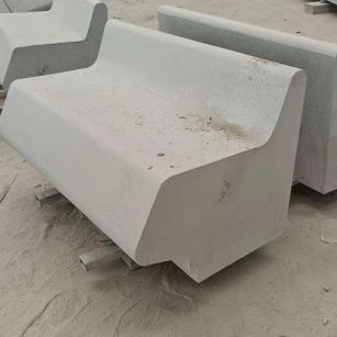 湛江 芝麻白花岗岩异形坐凳，石凳