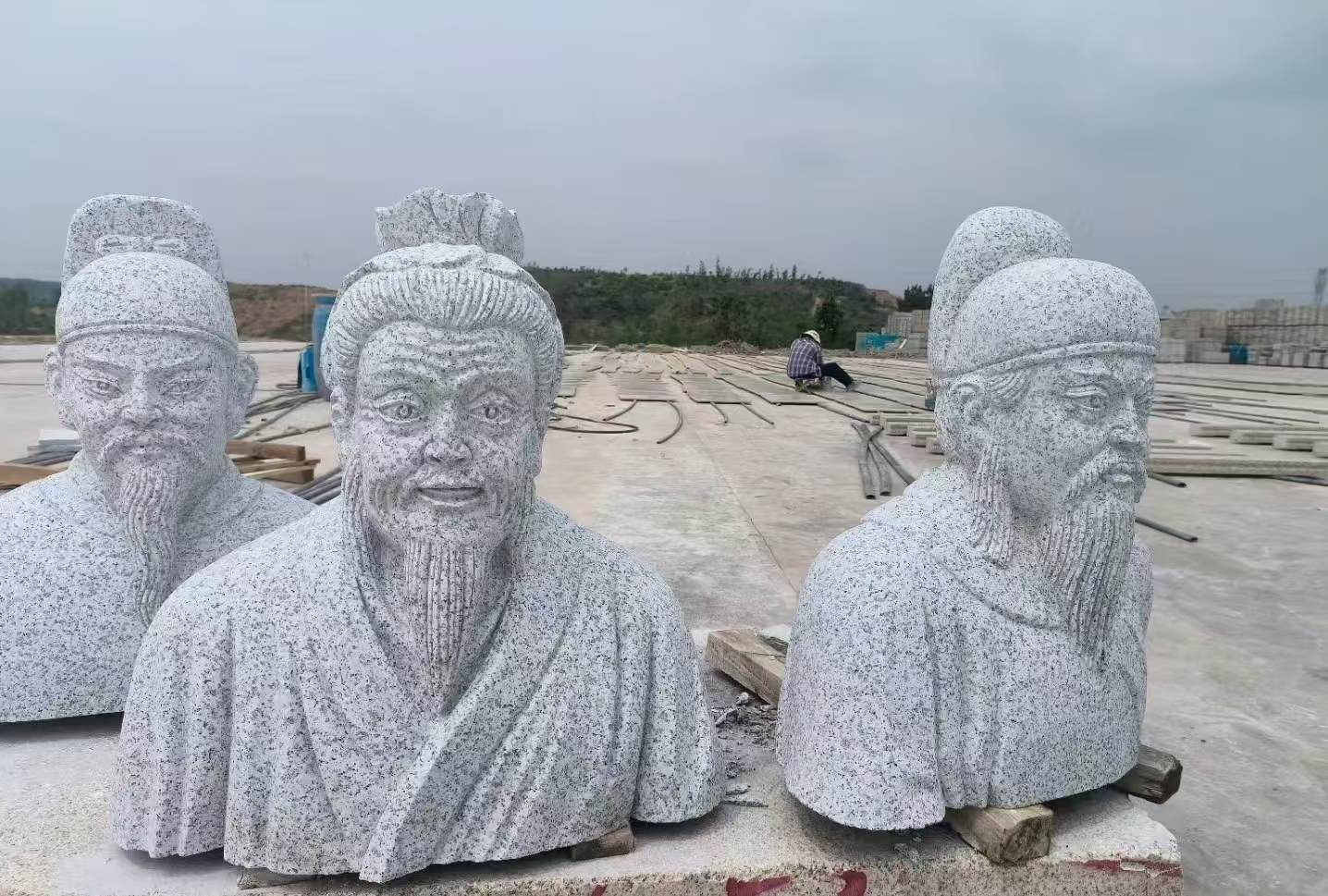 湛江 白麻花岗岩石材人物立体雕刻