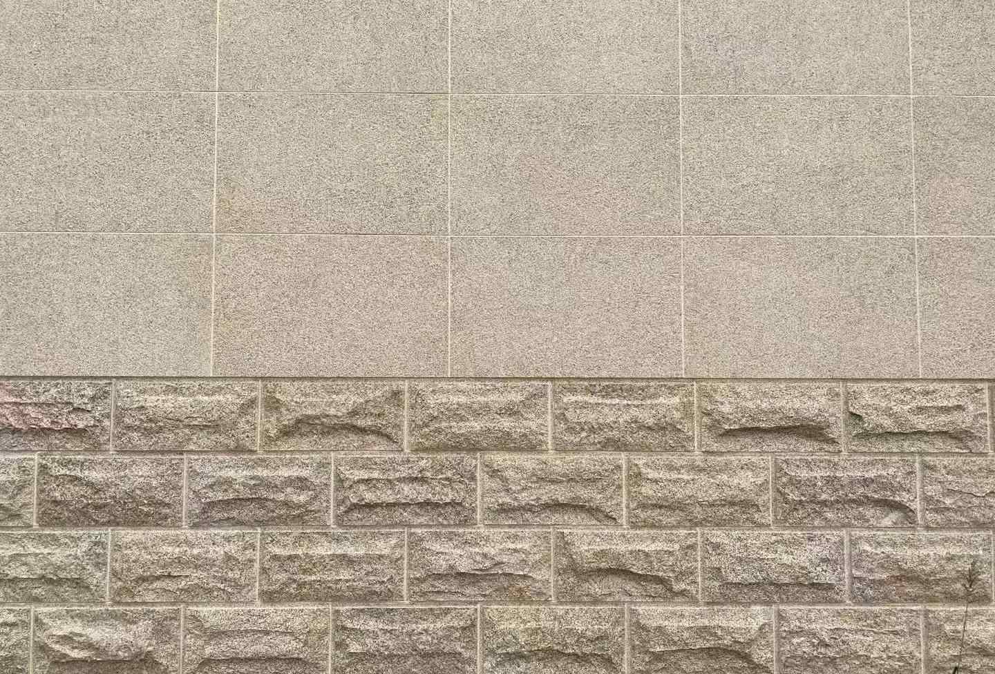 湛江 黄金麻自然面蘑菇石配荔枝面干挂