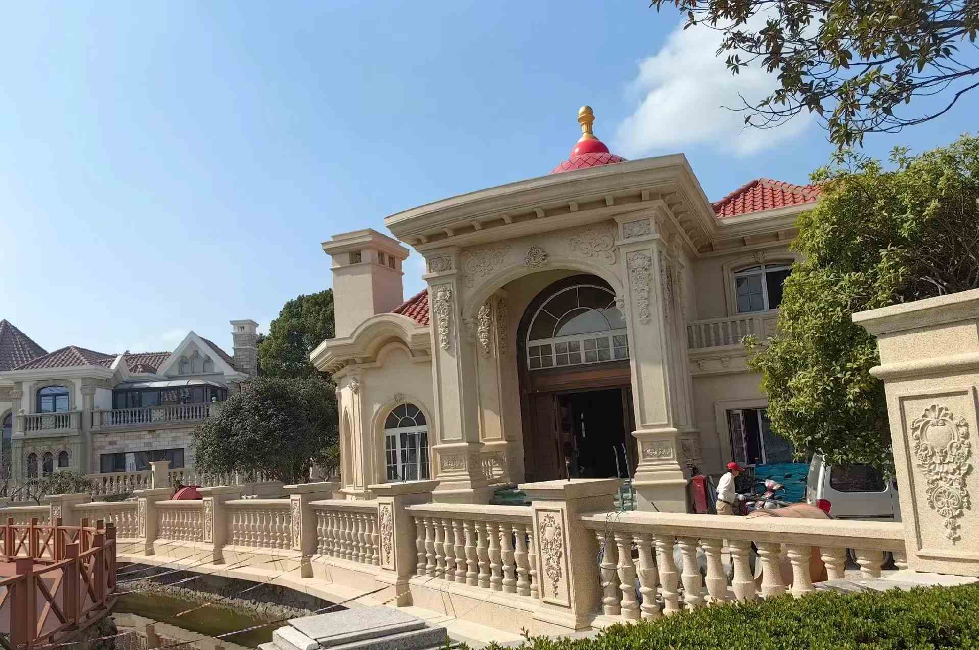 湛江 黄金麻花岗岩欧式别墅