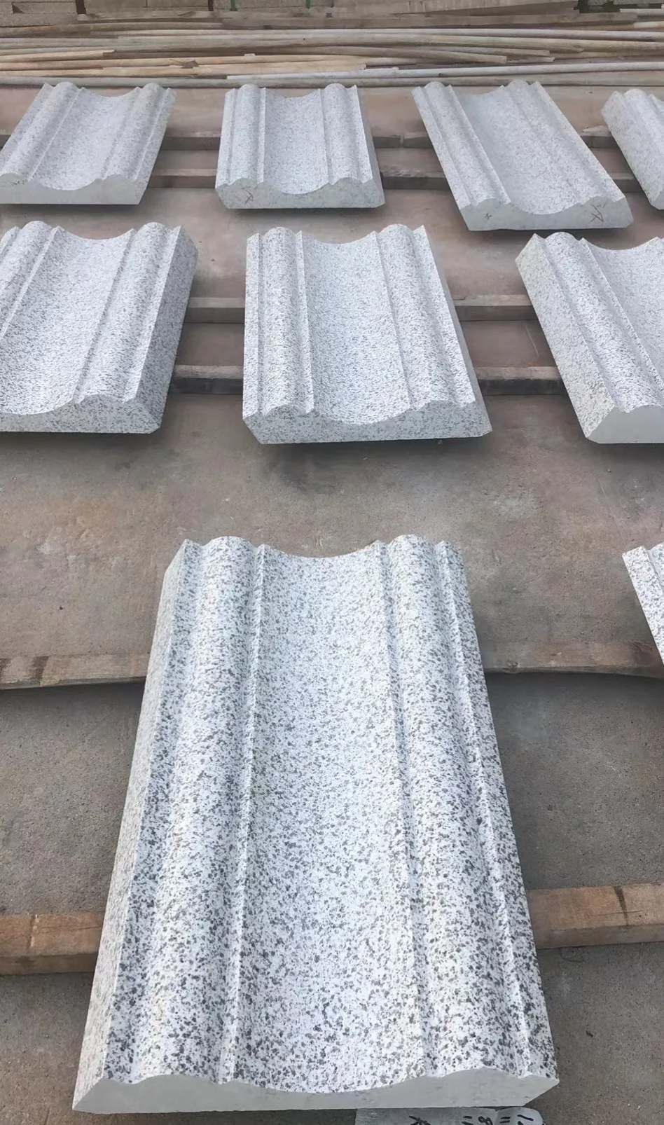 湛江 白麻花岗岩光面别墅线条