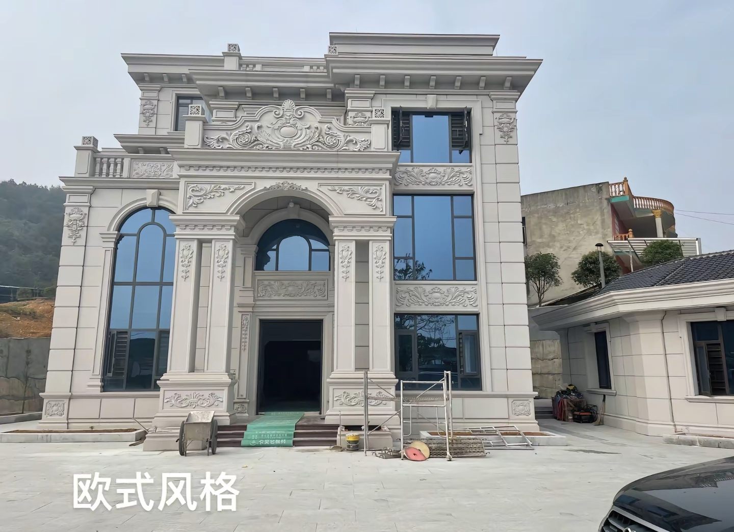 湛江 白麻花岗岩别墅外墙干挂