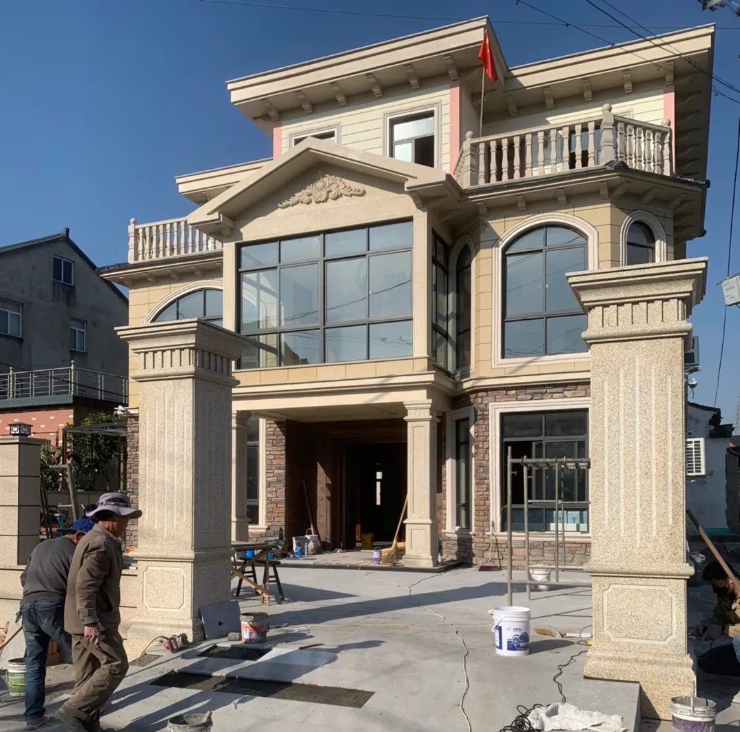 湛江 黄金麻花岗岩荔枝面别墅外墙干挂私家专属